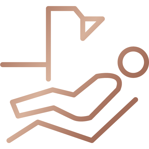pictogramme patient sur une chaise de dentiste